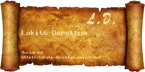 Lakits Dorottya névjegykártya